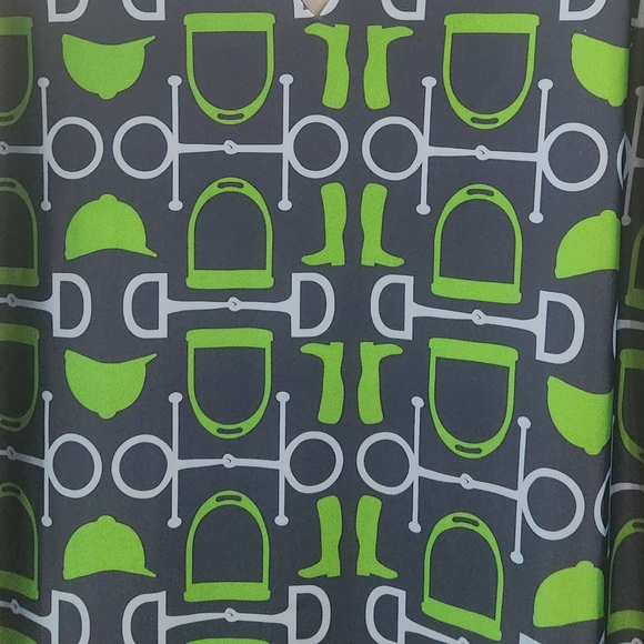 Haley & The Hound Equestrian Print Long Sleeve Dress Sz Medium - Picture 7 of 7